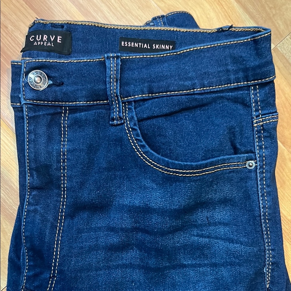 Curve Appeal Essential Skinny Jeans - Dark Blue